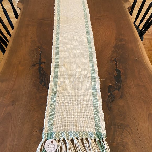 Handwoven Table Runner - Cotton and Wool - Picture 2 of 3